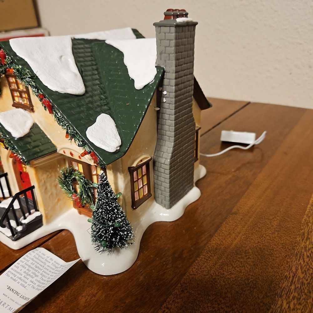 Department 56 Snow Village Dancing Lights House Building - Picture 6 of 9